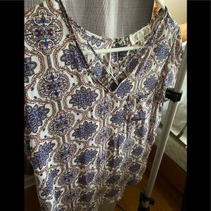 Paisley pink print top